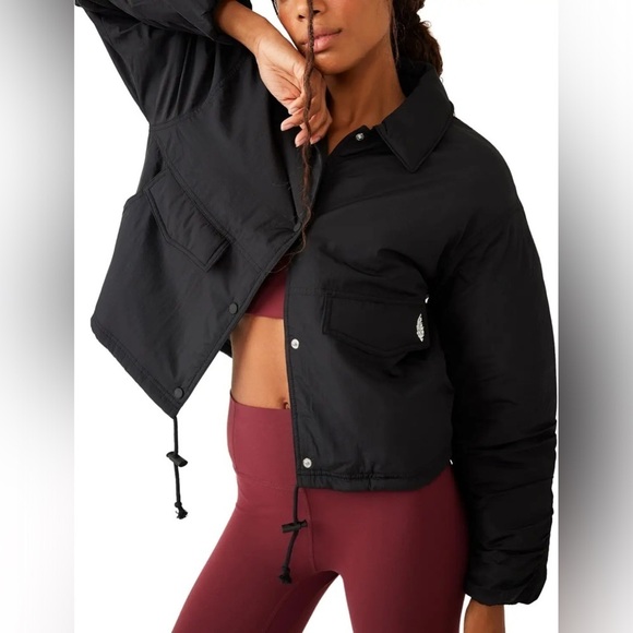 Free People - FP Movement off the bleachers coaches- size small - Picture 2 of 10